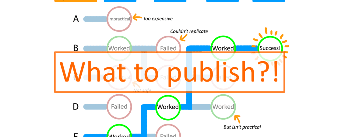 Deciding what to publish from your work